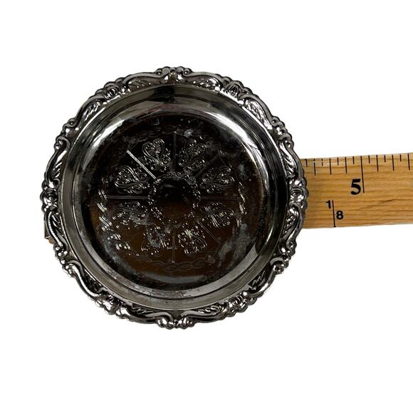 Vintage Ornate Silverplate Coasters Set of Six  Made in Italy - Picture 10 of 12